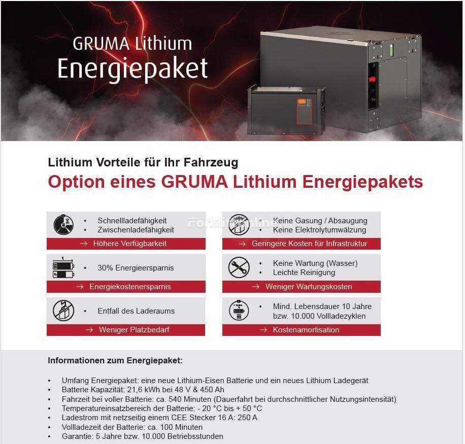 NEUES GRUMA LITHIUM ENERGIEPAKET 48 Volt 4 PzS 450 Ah akumulator za električnog viljuškara